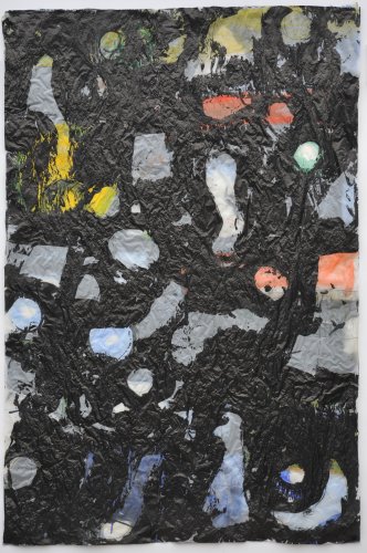 Norbert Prangenberg: Ohne Titel, 1983, Tusche und Tempera auf Transparentpapier, 244 x 149 cm, Estate Norbert Prangenberg