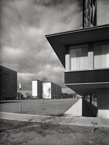 Ursula Becker-Mosbach: Grindelhochhäuser, Hamburg, um 1955